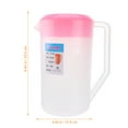 thumbnail image 3 of Miangastore Measuring Kettle with Scale Beverage Storage Container with Lid Heat Resistant Cold Water Jug Plastic Juice Pitcher (2500ml Pink), 3 of 8