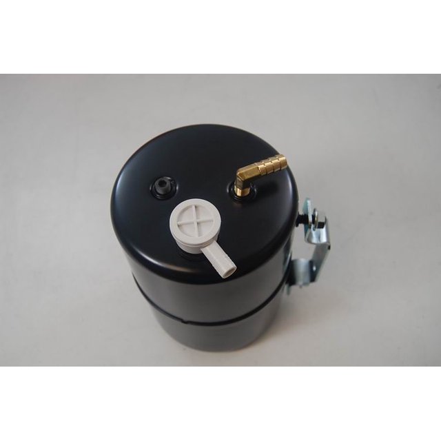 RPC Racing Power Company R9970 Vacuum Canister Universal; Black; Steel; With Check Valve/ Hardware