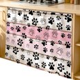 thumbnail image 2 of Pink Beige Paw Print Cabinet Curtain 35"Wx35"L,Dustproof Under Sink Skirt W/ Self Adhesive Tape,Vintage Farmhouse Country Wooden Grain Cabinet Curtain Cover for Kitchen Sink,Bathroom Vanity, 2 of 9