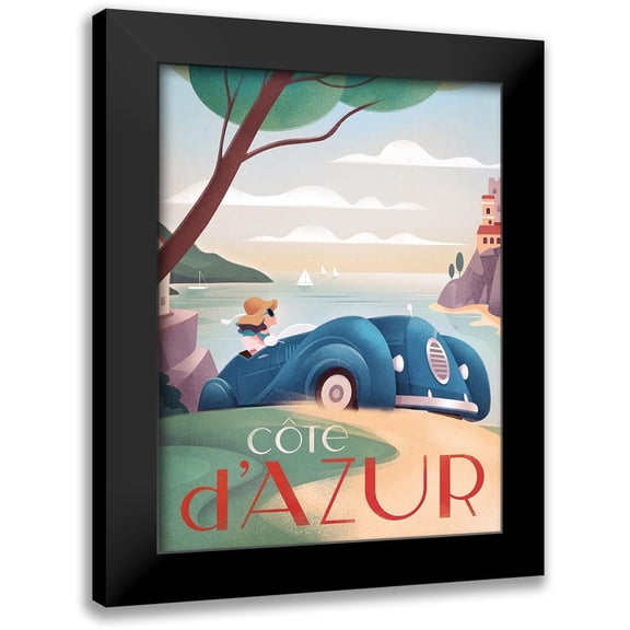Wickstrom, Martin 12x14 Black Modern Framed Museum Art Print Titled - Cote dAzur