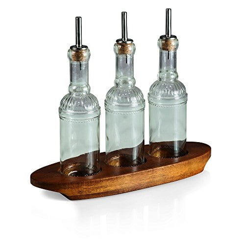 Picnic Time Oliera Morceaux de Verre Mis dans le Plateau