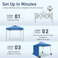 thumbnail image 3 of Summit Living 10 x 10 Ft Pop up Canopy Tent Easy up Shade Tent with 1 Sidewall for Outside Blue, 3 of 8