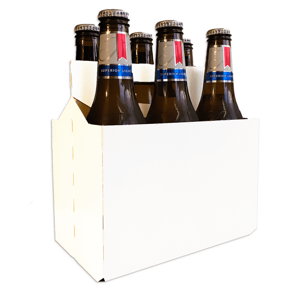 140ct Econo 6pk Cardboard Bottle Holder | Fits 12-16oz bottles | Ice N Cold