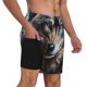 thumbnail image 2 of Balery Vintage Blue Floral Wolf Bañador para hombre, shorts de playa de secado rápido con entrepierna y forro de compresión-XX-Large, 2 of 6