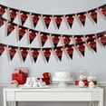 thumbnail image 4 of 3 Pack 50th Happy Birthday Bunting Banner, 36 Pieces Triangle Flag Red and Black, 50th Birthday Decorations, Birthday Pennant Banner for Men Women, Birthday Anniversary Theme Party Supplies, 4 of 6