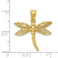 thumbnail image 3 of 14K Yellow Gold Charm Pendant Themed 22 mm 23 DragoNFLy, 3 of 3