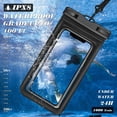 thumbnail image 3 of MUZPU Universal Waterproof Phone Bag,  2 Pack Black+Blue, 8.3 inch IPX8 Waterproof Phone Case, Waterproof Phone Pouch Floating，Waterproof Beach Bag, 3 of 7
