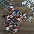 thumbnail image 3 of Snowmen and Santa Claus Figurine Glass Christmas Ornaments - 2.5" - Red - 12ct, 3 of 3