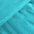 thumbnail image 7 of 3 Piece Striped Diamond Pattern Comforter Set Super Soft 800 Thread Counts, All Season, 100% Egyptian Cotton, King/California King Size Turquoise Blue Color, 7 of 7