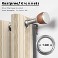 thumbnail image 6 of 1 Panel Outdoor Curtains for Patio Waterproof 54"x95" Brown Stripe Weatherproof Privacy Outsides Curtains, Modern Farmhouse Texture Geometric Grommet Thermal Drapes for Cabana Porch Pergola, 6 of 8