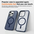 thumbnail image 4 of Allytechgroup Magsafe Competible Phone Case for Apple iPhone 15 Pro Max, with Screen Protector Transparent Matte Back Cover Anti-Scratch Slim Shockproof Case for Women Men, Blue, 4 of 7