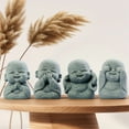 thumbnail image 3 of 4Pcs Buddha Statue Cute Little Monk Figurine For Office Car Fish Decor Supplies (4 Not), 3 of 10