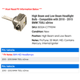 thumbnail image 2 of High Beam and Low Beam Headlight Bulb - Compatible with 2010 - 2015 BMW 750Li xDrive 2011 2012 2013 2014, 2 of 2