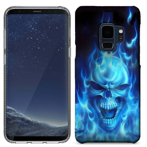 MUNDAZE Blue Flaming Skull Cover For Samsung Galaxy S9 PLUS - Walmart.com