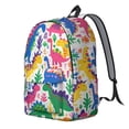 thumbnail image 2 of Cute Dinosaur Pattern Backpack for School,Cute School Bag,Schoolbag with Adjustable Shoulder Straps & Padded Back,15.7"x11.8"x5.5", 2 of 5