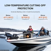 LiTime 12V 100Ah LiFePO4 Battery Low Temp Protection Trolling Motors Battery with 14.6V10A Charger