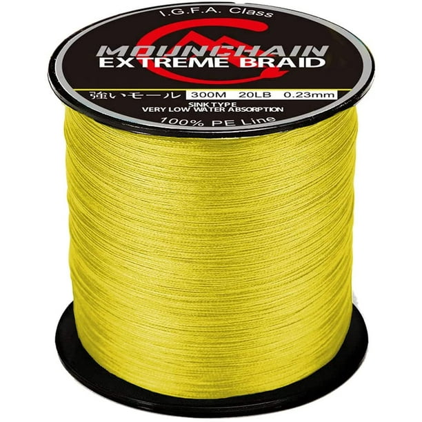 100 PE 4 Strands Braided Fishing Line, 10 20 30 40 lb Sensitive