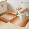 thumbnail image 2 of Burnt Orange Ombre Bath Mat 3 Piece Bathroom Rug Set, Modern Gradient Abstract Art Non Slip Bath Rug Contour Mat and Toilet Lid Cover, Absorbent Shower Mats Soft Bath Rugs and Mats Sets, 2 of 8