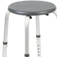 thumbnail image 4 of Pemberly Row Traditional Plastic Bath and Shower Stool in Gray, 4 of 5