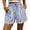Blue, variant on Women's Casual Summer Shorts with Pockets, Striped Beach Loose Fit
