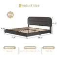 thumbnail image 3 of 4 EVER WINNER King Size Boucle Bed Frame with Headboard, Upholstered Platform Bed with Wood Slats, Soft Rounded Corners, No Box Spring Required, Non-Slip and Noise-Free, Easy Assembly, Grey, 3 of 9