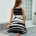 thumbnail image 6 of Animal Print Zebra Dress Summer Street Style Dresses Female Sleeveless Printed Sundress, 6 of 7