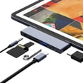 thumbnail image 4 of six en un USB , a 4K 4K Accesorios de salida Puerto USB 3.0 Adaptador multipuerto de conector de auriculares de 3.5 mm para CUTICAT Adaptador de concentrador multipuerto, 4 of 8