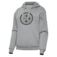 thumbnail image 2 of Women's Antigua  Heather Gray Pittsburgh Steelers Victory Hoodie, 2 of 3