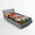 thumbnail image 1 of Ambesonne Moroccan Fitted Sheet, Traditional Colorful, Twin XL Size, Multicolor, 1 of 2