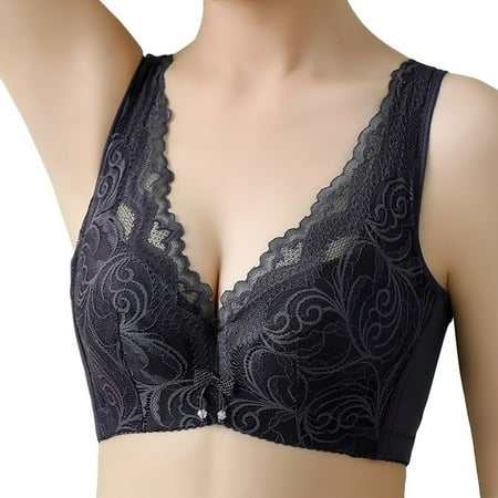 

gvdentm Bralettes For Women Women s Front Closure Cotton Bra Black XL