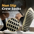 thumbnail image 2 of Qcwqmyl Non Slip Crew Socks Grip Soccer Mens Athletic Socks for Men Running Football 3 Pairs, 2 of 7