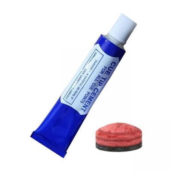 DimyFew 3x Pool Cue Tip Billiard Cue Tip with Cement Quick Drying Repair Tool Red Cue Tip Pool Stick Tip for Billiards Pool Cue Supplies