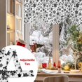 thumbnail image 5 of Winter Snowflakes Tie Up Valances Curtain, Christmas Abstract Art Black Star White Adjustable Rod Pocket Short Window Treatment Tie Up Curtains Valances for Kitchen Living Room Bathroom 54x18 Inches, 5 of 9