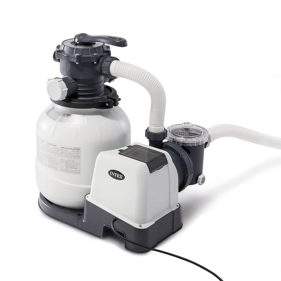 Open Box Intex 2100 GPH Above Ground Pool Sand Filter Pump with Automatic Timer