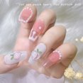 thumbnail image 4 of UDIYO 30Pcs Nail Ornaments Ice Penetration Translucent Flat Bottom Drill Peach Heart Rhinestone for Beauty, 4 of 7