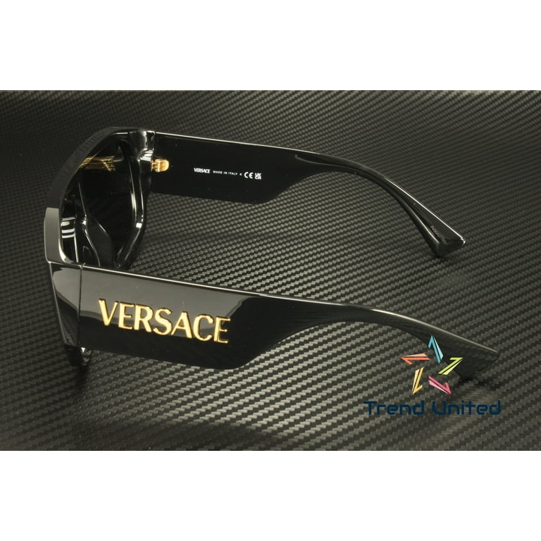 Versace VE4439 GB1/87 Sunglasses Black Shield Frame, Dark Grey Lenses VERSACE VE4439 GB1/87 BLACK FRAME DARK GREY LENS UNISEX  main image 4