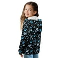 thumbnail image 2 of Xoenoiee Dog Paw Heart Floral Print Fleece Full Zip Hoodies for Kids Girls Activewear Autumn Winter Long Sleeve Hooded Sweatshirt Lightweight Hooded Jacket Sports Shirt with Pocket, 6-7 Years, 2 of 7