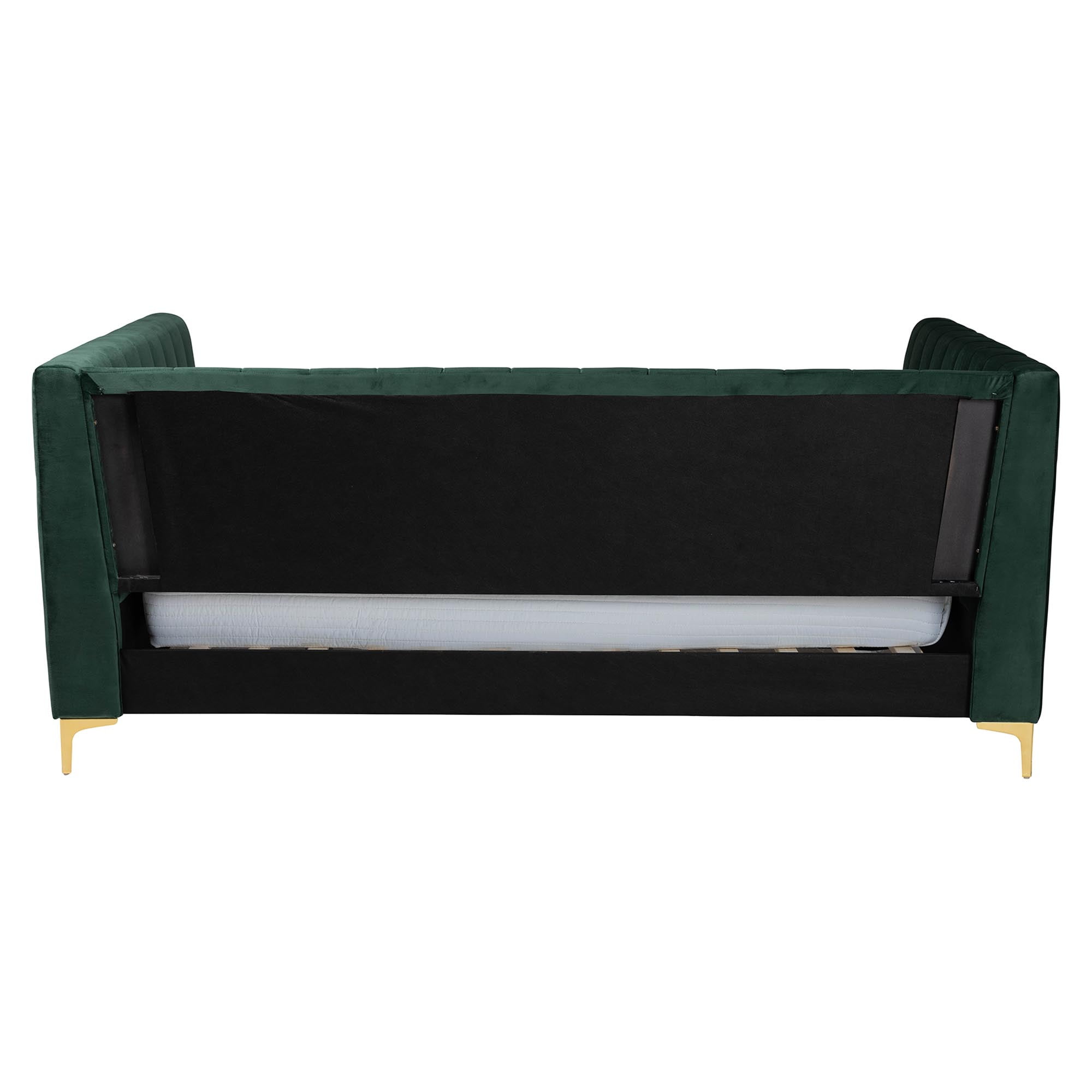 Baxton Studio Oksana Glamour Daybed, Full, Emerald Green