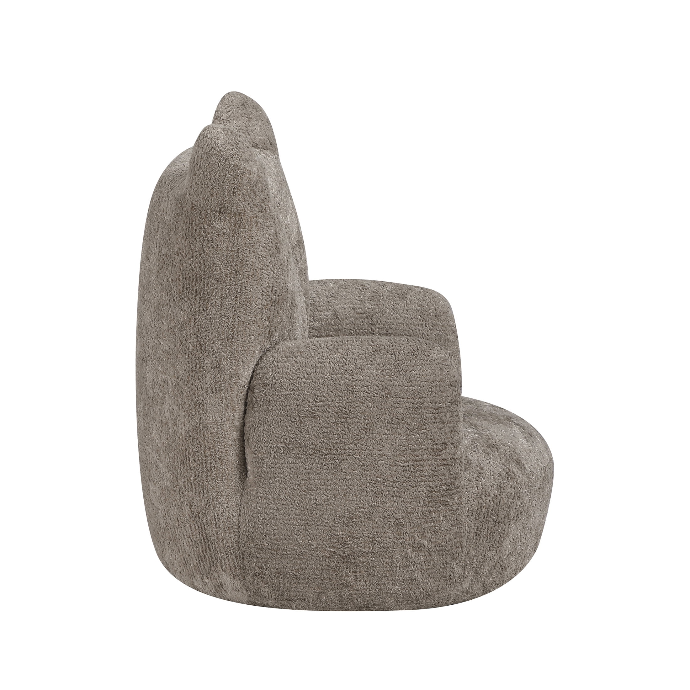 OakvillePark Grove Modern Chenille Cute Bear Shaped Mini Kids Accent Chair, Brown