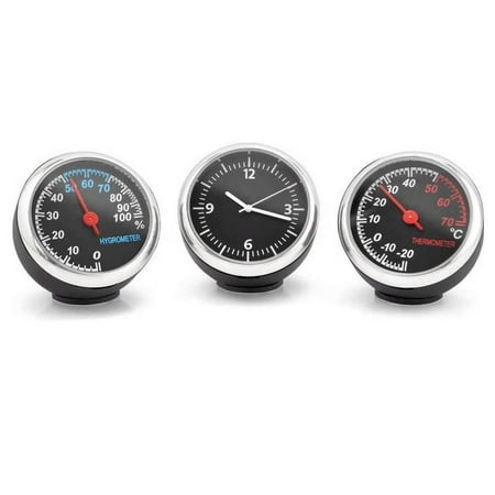 

Car Thermometer Hygrometer Durable Quartz Clock Decoration for Auto Boat