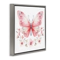 thumbnail image 2 of Stupell Industries Bohemian Pink Symmetrical Butterfly Florals Gray Floating Frame Canvas Art, 18 x 18, by Creative Studio, 2 of 8