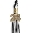 thumbnail image 5 of Endea Graduation Black/White Mixed Color Graduation Tassel with Gold Date Drop, 5 of 11