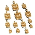 thumbnail image 1 of Round Cat Shocked Wood Mini Charms Shapes DIY Craft Jewelry - With Hole - 16mm (22pcs), 1 of 7