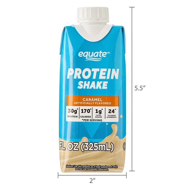 3 pack) Equate High Performance Protein Nutrition Shake Caramel 11 fl 3 pack) Equate High Performance Protein Nutrition Shake Caramel 11 fl