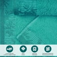 thumbnail image 3 of Superior Wisteria Floral Cotton Bath Towels, Set of 2, Turquoise, 3 of 8