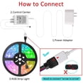 thumbnail image 6 of LED Strip Lights 65.6ft RGB LED Light Strips IR Remote Controller Color Changing Dimmable 3528 Flexible Tape Rope Lights for Bedroom Room Home Kitchen, 6 of 9