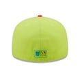 thumbnail image 4 of Men's New Era Green/Red Los Angeles Dodgers Cyber Highlighter 59FIFTY Fitted Hat, 4 of 6