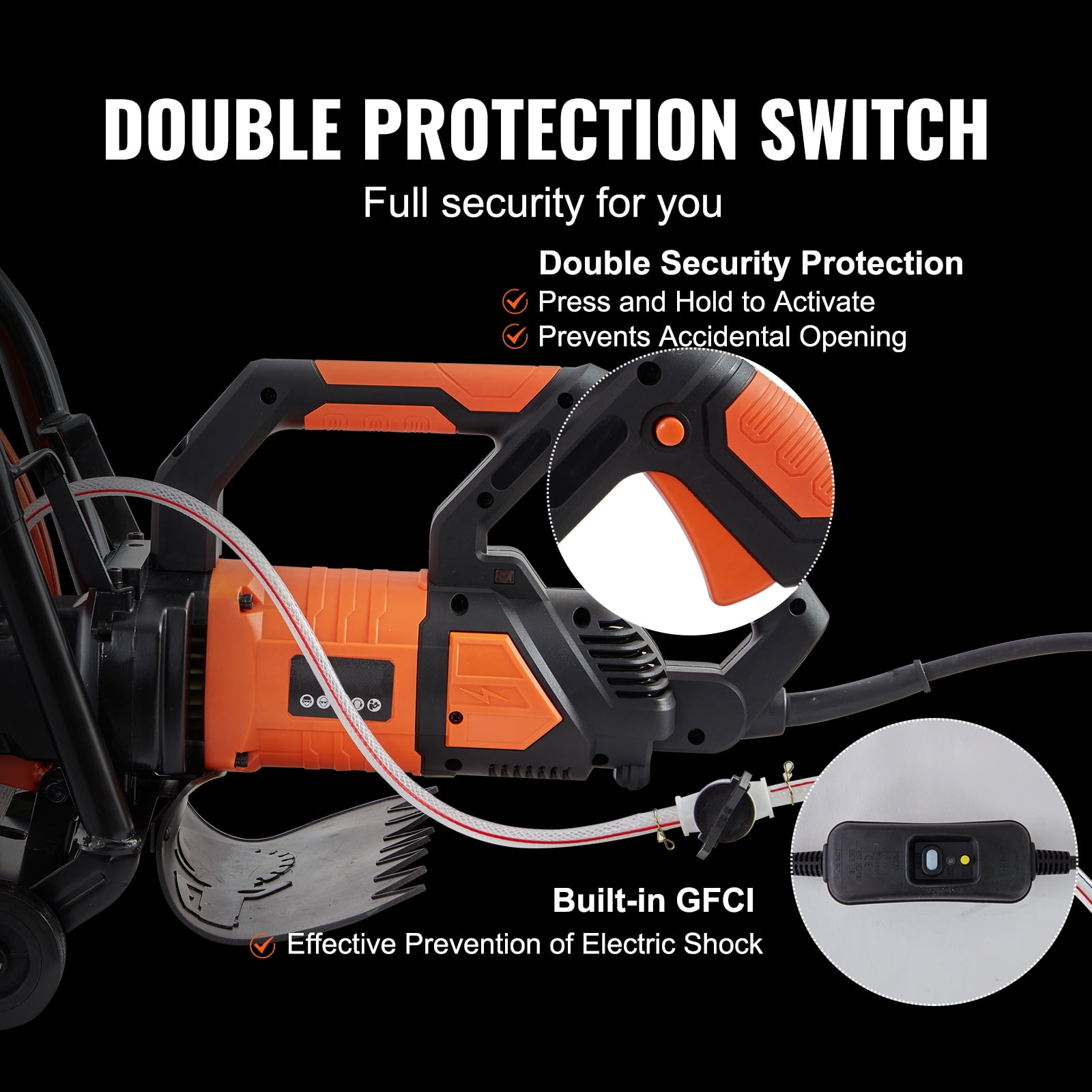 SKYSHALO 3200W 120V, 16'' Electric Concrete Power Saw, 3600 RPM