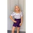thumbnail image 3 of Arshiner Toddler Girls 3 Piece Outfit Set Puff Sleeve Square Neck Top with Shorts and Matching Headband Summer Clothes, 3 of 6