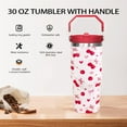 thumbnail image 3 of 30oz Cherry Flip Tumbler Coffee Travel Mug Cup Water Bottle With Handle,Cherry Gifts for Women Decor Stuff Accessories, 3 of 6